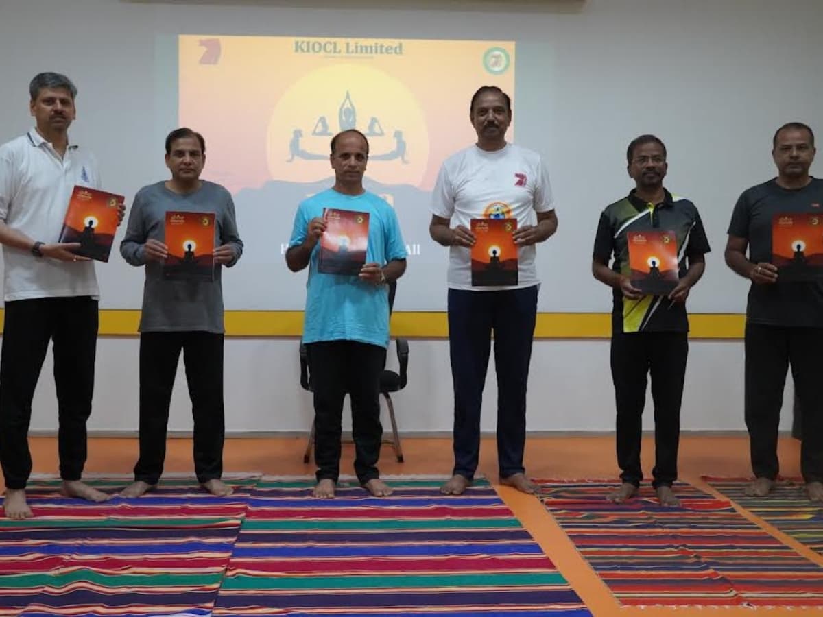 Celebration of 11th International Day of Yoga at KIOCL Limited