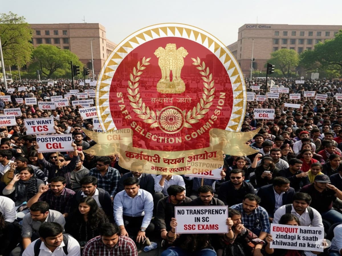 SSC Scam 2025: Students and Teachers Protest Across India Over Phase 13 Exam Mismanagement