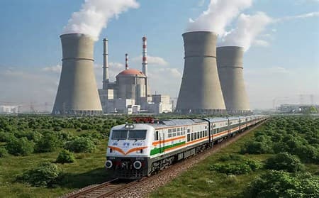 भारतीय रेलवे ने 2030 तक शून्य उत्सर्जन लक्ष्य को पूरा करने के लिए परमाणु ऊर्जा पर दांव लगाया