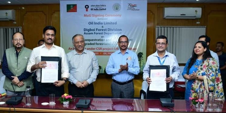 ऑयल इंडिया लिमिटेड ने डिगबोई में सीएसआर परियोजना वसुंधरा के तहत समझौता ज्ञापन पर किए हस्ताक्षर